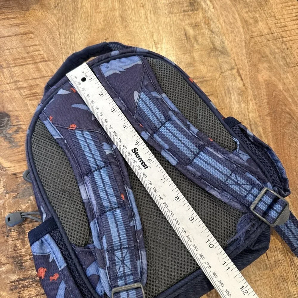 Pottery Barn Backpack Sharks No Monogram Mini Toddler Blue Preschool Blue